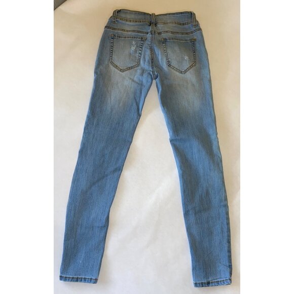 Encore Womens Distressed Light Wash Denim Jeans Size 0 - Picture 5 of 6